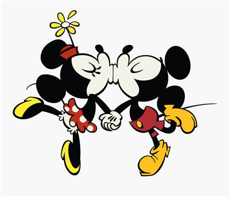 Mickey And Minnie Kissing Drawing 🔥kiss Mickey Y Minnie Clip Art