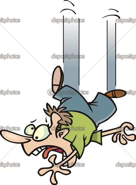 Cartoon man falling — Stock Vector © ronleishman #13949871
