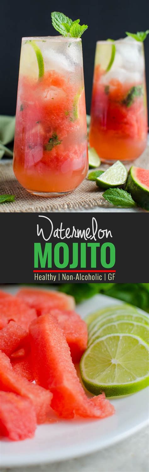 Watermelon Mojito Recipe Long Pin Watch What U Eat