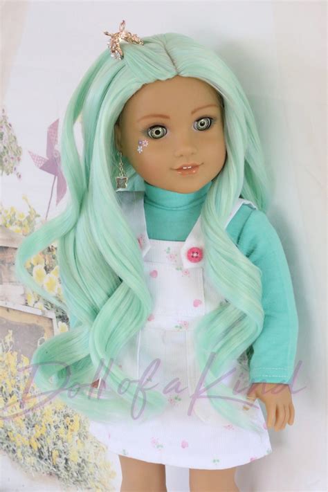 Custom American Girl doll "Aventurine" wig - Fits most doll between 10.