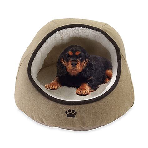 precious tails felt paw embroidered dome pet bed bed