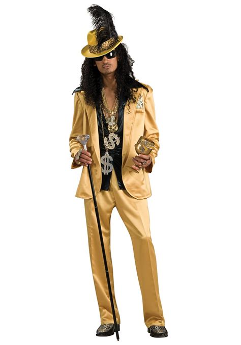 Fancy Dress Period Costumes Mens Novelty S Big Daddy Pimp Costume Adults Fancy Dress Party