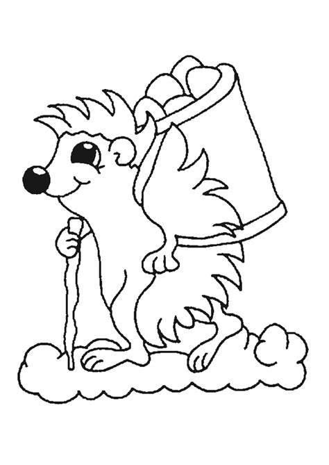 Meilleur dessin a imprimer cheval gratuit. Coloriage herisson sac a dos sur Hugolescargot.com ...