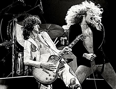 Led Zeppelin Robert Plant Jimmy Page Art Print Poster Hard Rock Heavy Metal Digital Art By