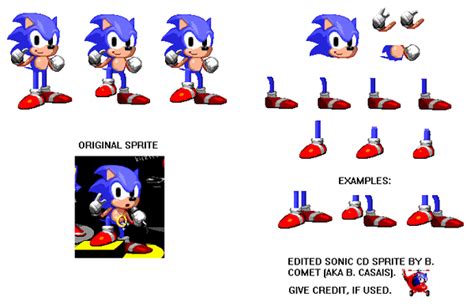 Editedcustom Sonic Cd Sprite By B Comet On Deviantart