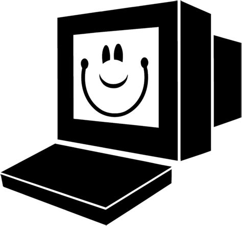 Beevault Decals Computer Silhouette With Happy