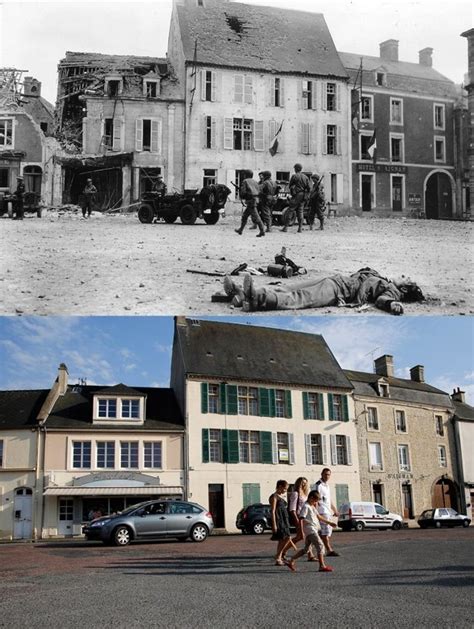 D Day Photos From 1944 And Photos Of Vacationers At The Exact Same Locations Today 28 Pics