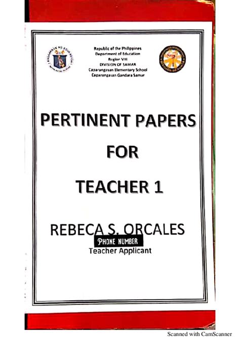 Pdf Pertinent Papers For Teacher I Rebeca S U M A G D O N Orcales