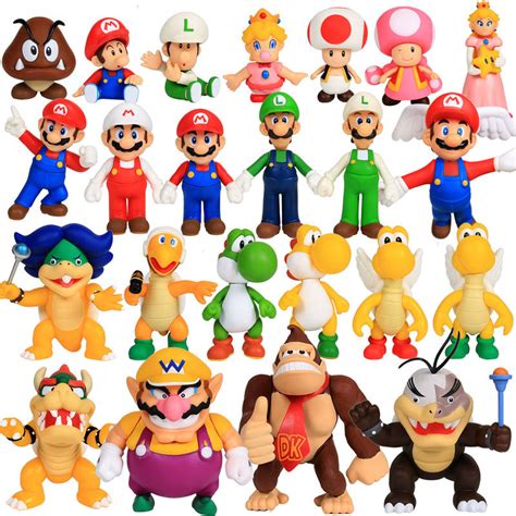 Super Mario Characters Toys Classic Games Mario Figures 23pcsset Upvc