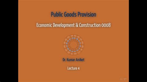 Lecture 4 Public Good Provision Youtube