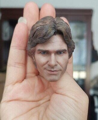 1 6th Han Solo Harrison Ford Smile Version Head Sculpt Carved Fit 12