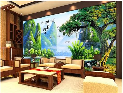 3d Wallpaper Custom Mural Non Woven Wall Sticker Guilin Landscape Tv