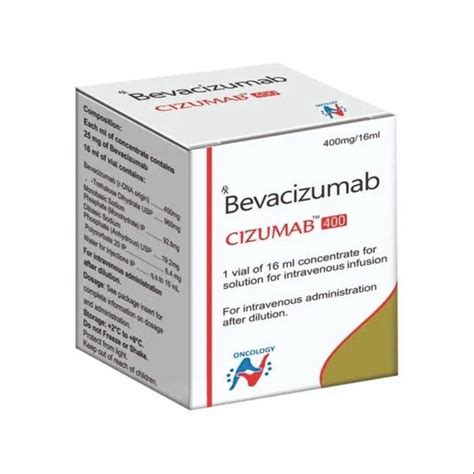 Hetero Drugs Ltd Cizumab Bevacizumab 100 Mg 400 Mg Solution For