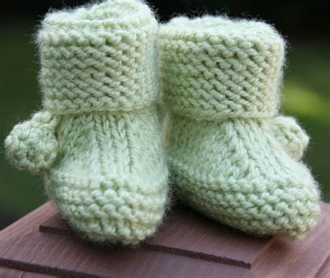 Super Easy Knitting Pattern Baby Booties Newborn Months Etsy