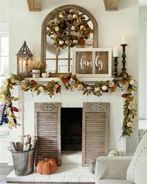 Fall Mantle Decorating Ideas Lures And Lace