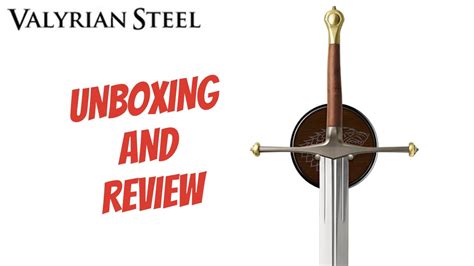 Game Of Thrones Ice Sword Unboxing And Review Valyrian Steel Youtube