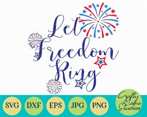 Let Freedom Ring Svg Usa Svg Patriotic Svg By Crafty Mama Studios Thehungryjpeg