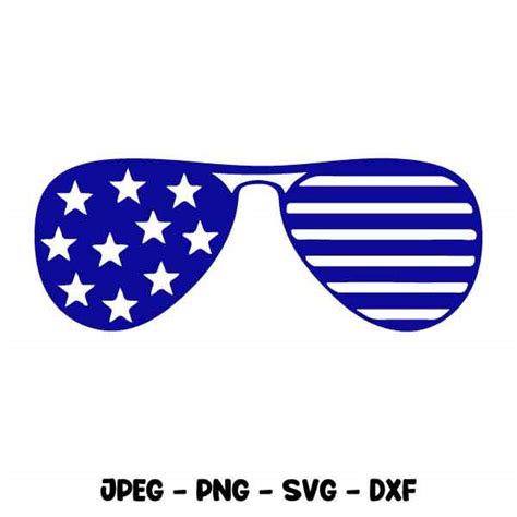 Sunglasses SVG, 4th of July Sunglasses SVG cut files for cricut and