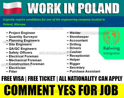 Great Chance to work in POLAND - Gulf Job Mag