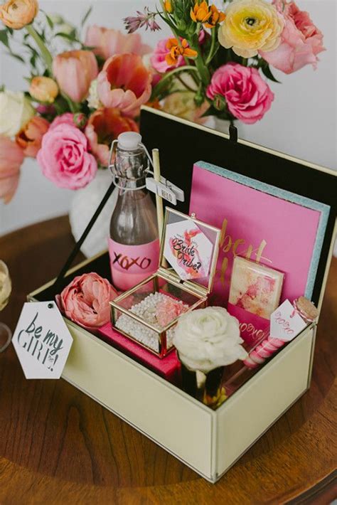 Explore unique wedding gift ideas including dinnerware, decor & more. Cute Bridal Shower Ideas | Bridesmaid gift boxes, Bridal ...