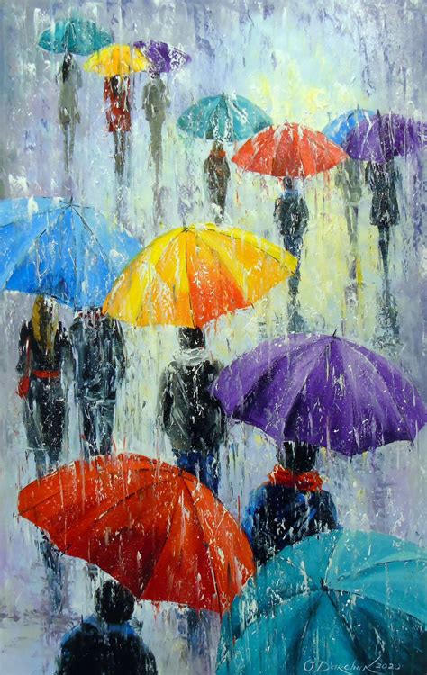 Bright Rain Outside Painting By Olha Darchuk Jose Art Gallery