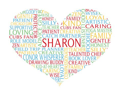 Personalised Heart Shaped Word Art T Etsy