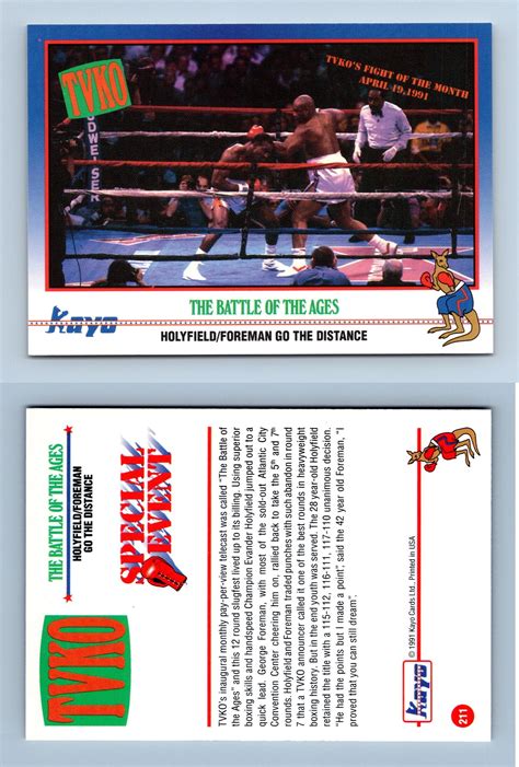 The Battle Of The Ages 211 Kayo Boxing 1991 Trading Card