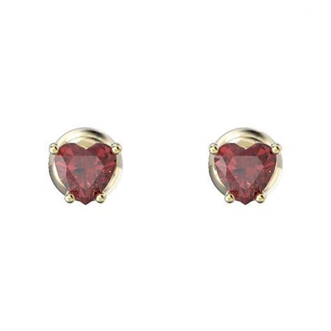 Swarovski Stilla Heart Shaped Red Stud Earrings 5639133 Francis And Gaye