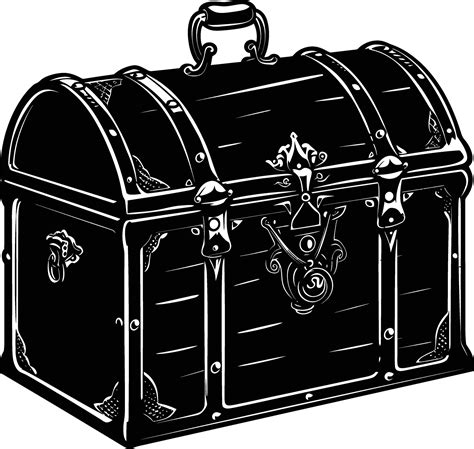 AI Generated Silhouette Treasure Chest Black Color Only Vector Art At Vecteezy