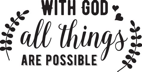 With God All Things Are Possible Religious Inspirational Free Svg