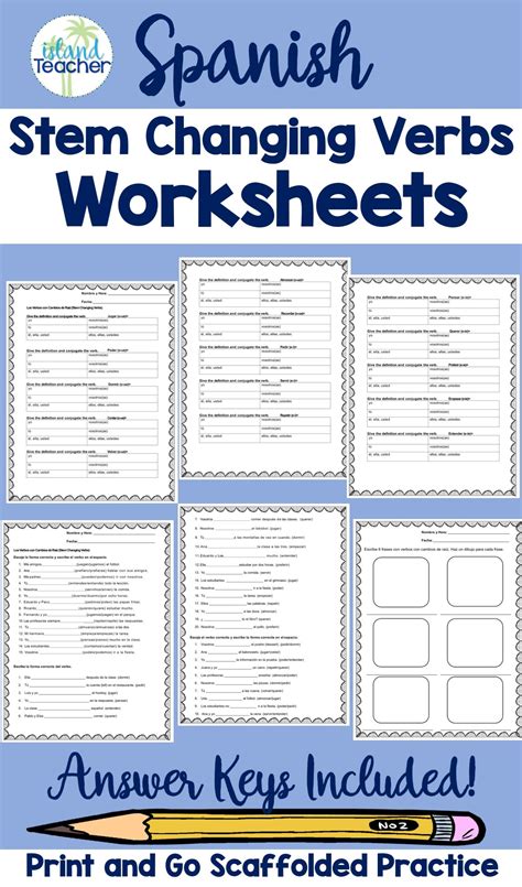 Stem Changing Verbs Spanish Worksheet