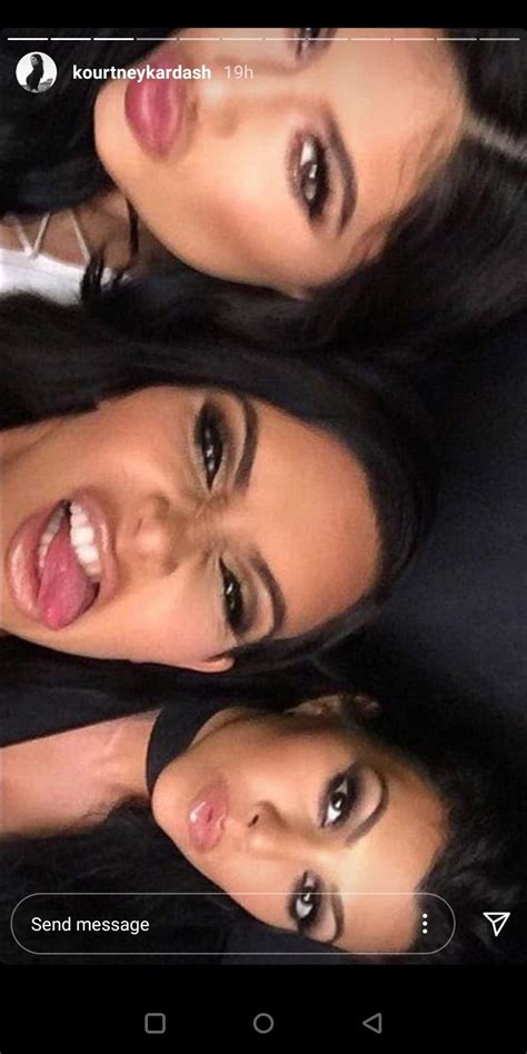 See Kim Kardashians Cheeky Selfie Sticking Out Her Tongue In A Throwback With Kourtney And Kylie