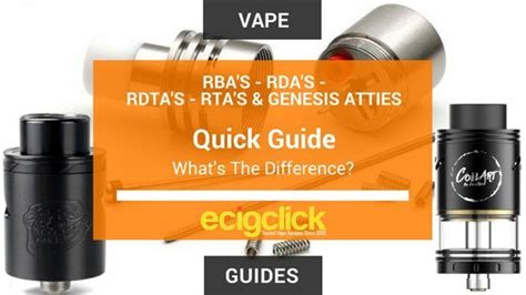 What Is The Difference Between Rbas Rdas Rdtas And Rta Vapes