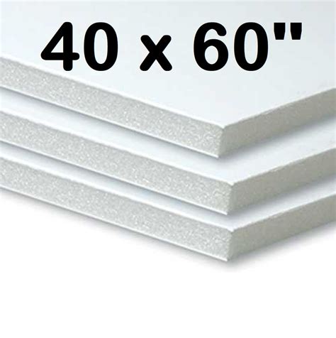40 X 60” Inch Foam Board White Pack Of 10 5 Mm Thick Protectafile