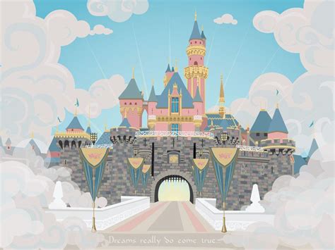 Disneyland Castle By Marielahh Disneyland Castle Vintage Disney