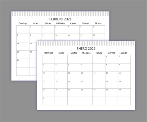 Calendario En Blanco Imprimible Planificador Mensual Etsy My Xxx Hot Girl