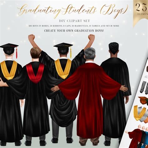 Graduation Clipart Graduating Students Graduate Etsy