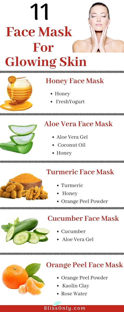 11 Simple Homemade Face Masks For Glowing Skin Blissonly Glowing