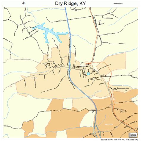 Dry Ridge Kentucky Street Map 2122582