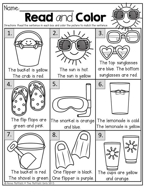 Grammar Color By The Code 1st Grade Summer Review Summer Pin On