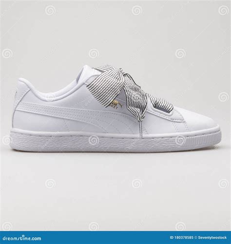 Puma Basket Heart White Sneaker Editorial Image Image Of Kicks Object