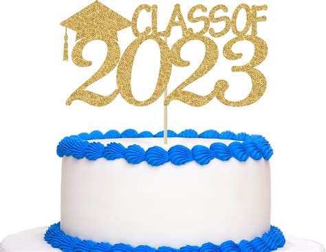 Glitter Class Of 2023 Cake Topper Congratulations Cake