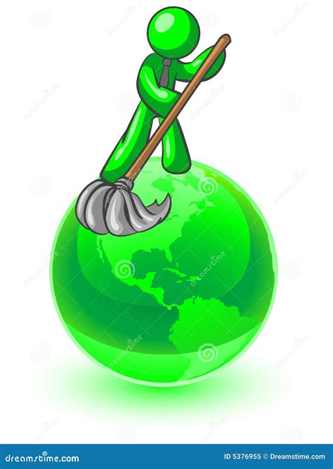 Cleaning The World Stock Vector Image Of Character Object 5376955