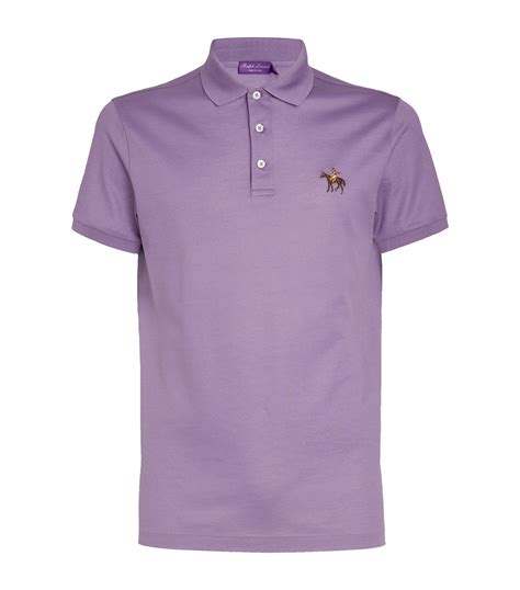 Mens Ralph Lauren Purple Label Purple Cotton Polo Shirt Harrods