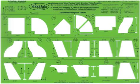 You can use an electric saw for simple lines, or you can try tin. HVAC Duct Shape Templates | ShopData Systems | Sheet Metal ...