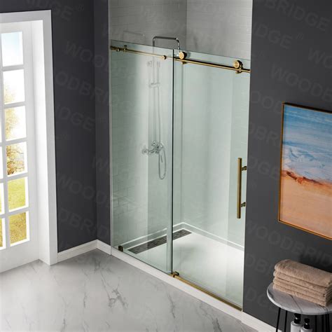 ᐅ【woodbridge Frameless Shower Doors 56 60 Width X 76 Height With 3 8 10mm Clear Tempered