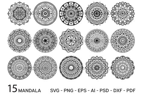 Mandala svg files (181397) | Cut Files | Design Bundles
