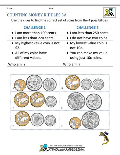 Maybe you would like to learn more about one of these? Money Worksheets Australian