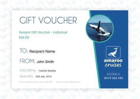 We decided that asking parents what they buy teachers probably isn't your heartfelt appreciation is valued far more than any trinket or voucher and so never feel like it is unique teacher gift ideas. Whale Watch Gift Voucher - Individual - Amaroo Whale ...