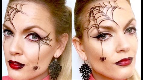 Quick And Easy Spider Web Halloween Makeup Youtube